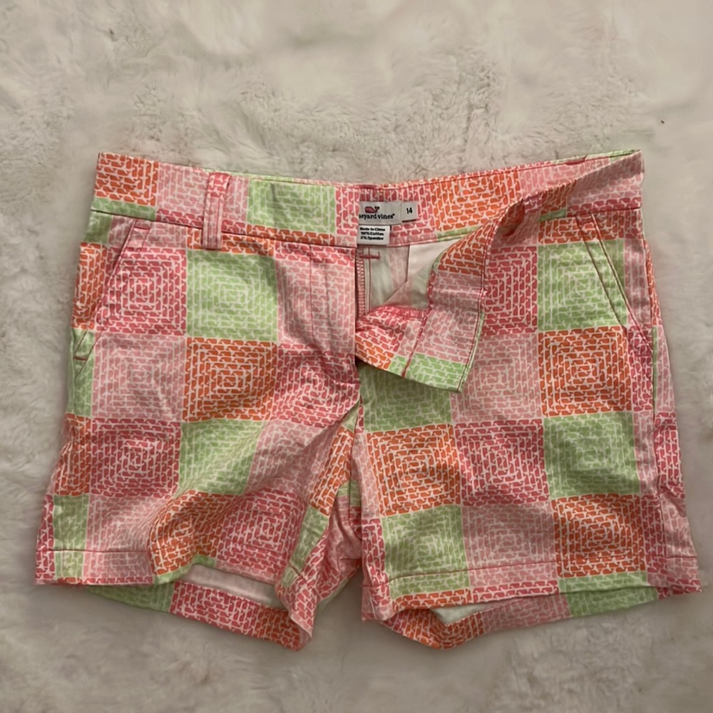 VINEYARD VINES 💖 VV KIDS WHALE MULTI COLOR PATCHWORK • SIZE L 14
